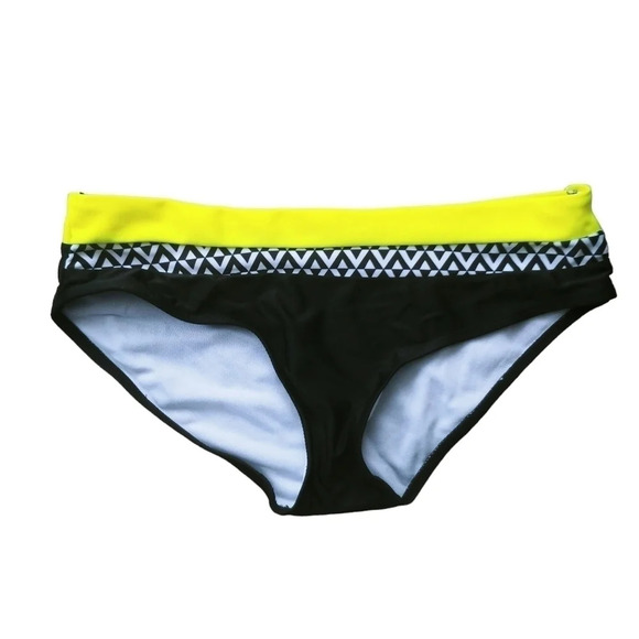 2-Piece Swimsuit/Bikini Padded Underwire Yellow Black  White M - Picture 6 of 11